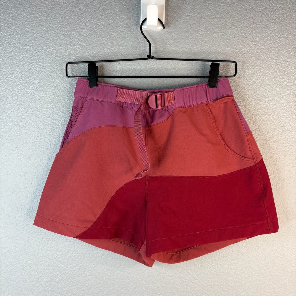 Outdoor Voices Colorblock Pink Multi Athletic Shorts